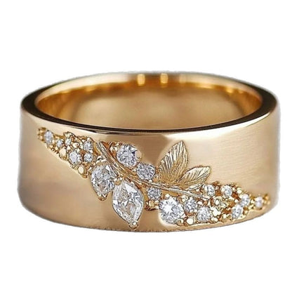 Elegant Golden Vine Ring