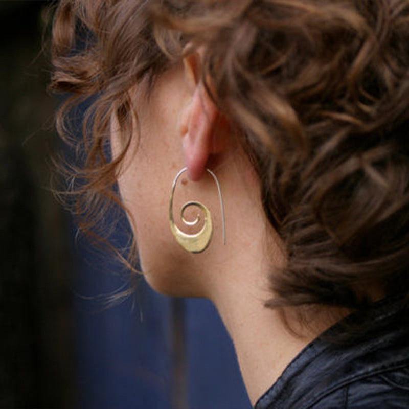 Elegant Swirlstream Silver Drops Earrings