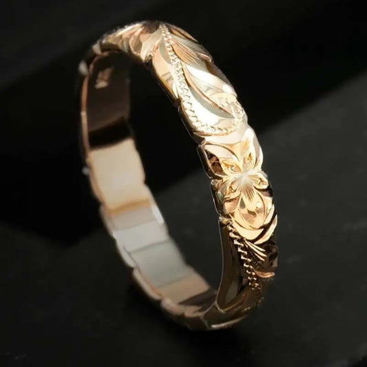 Flower Golden Trail Ring