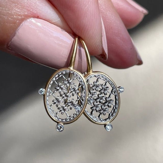 Hollow Spark Gold Earrings