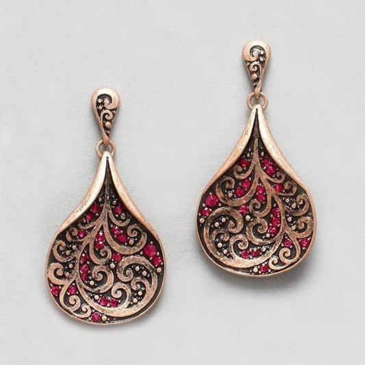 Red Rose Bright Earrings