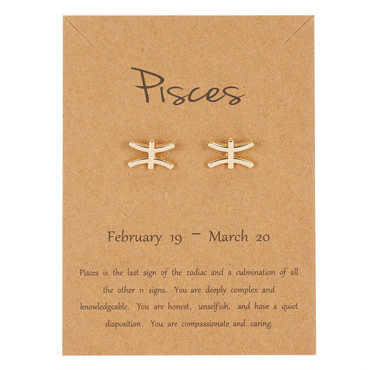 Pisces Zodiac Earrings