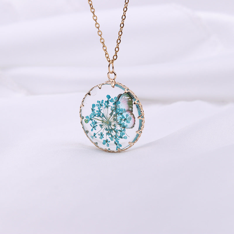 Pressed Flower Necklace