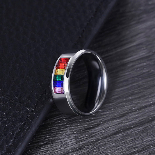 Rainbow Crystal Ring