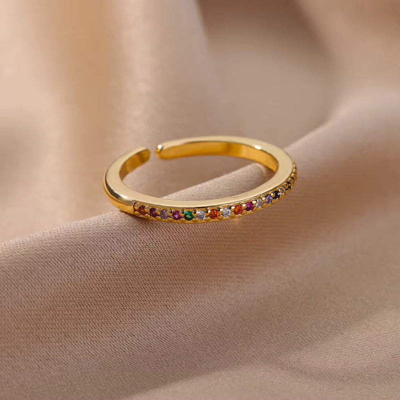 Rainbow Gemstone Ring