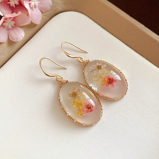 Romantic Pressed Flower Earrings