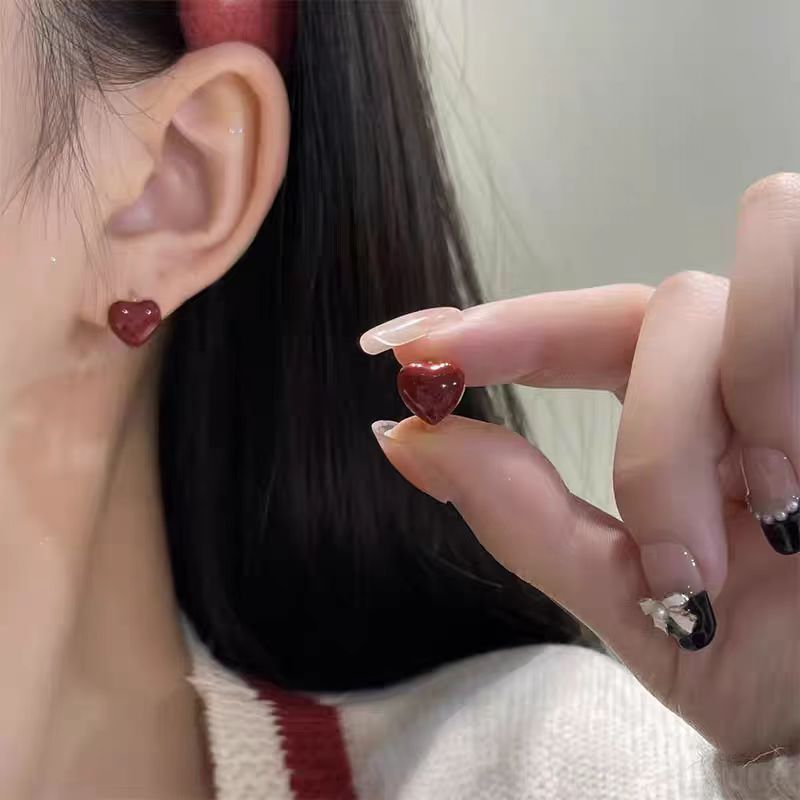 Romantic Red Heart Earrings