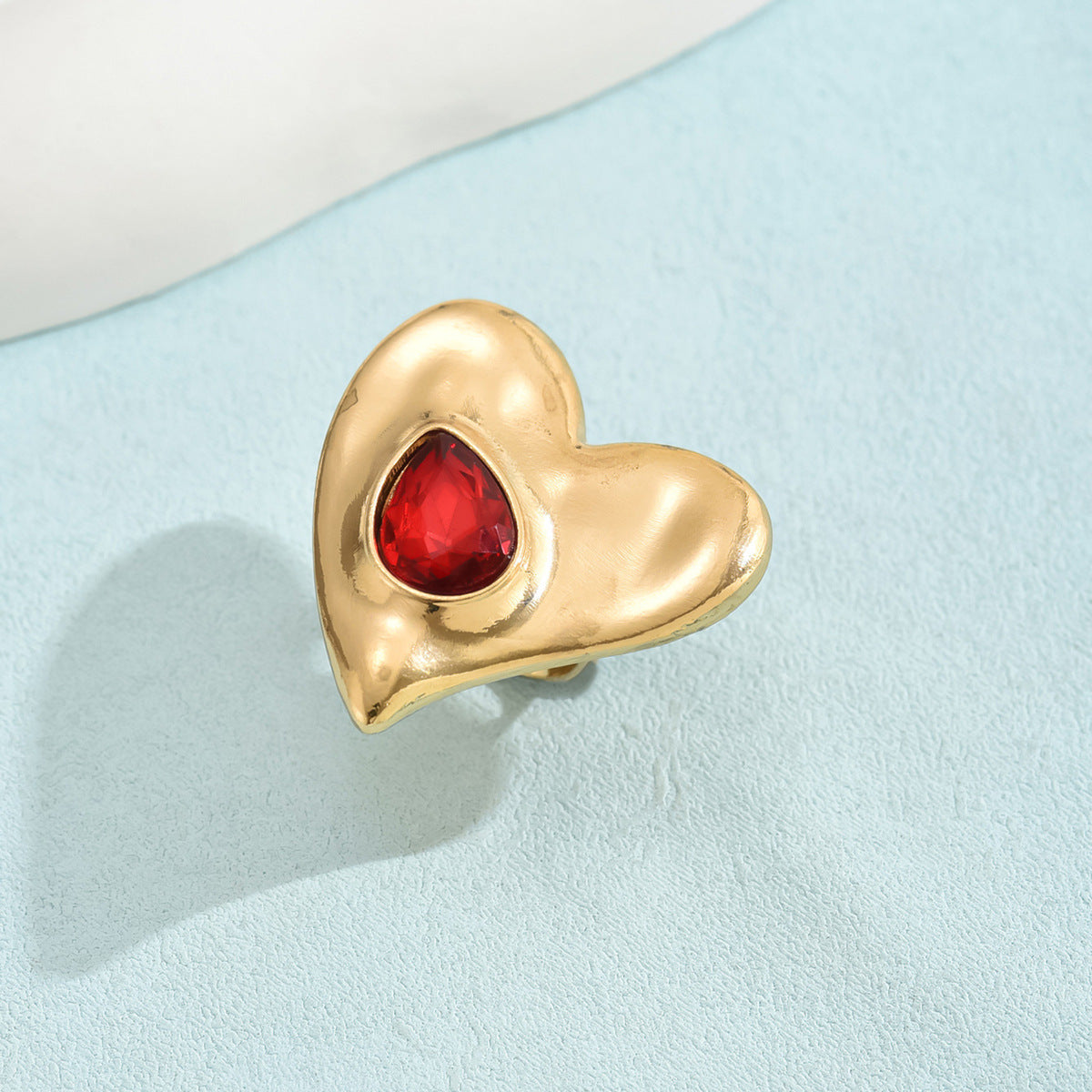 Romantic Ruby Heart Ring