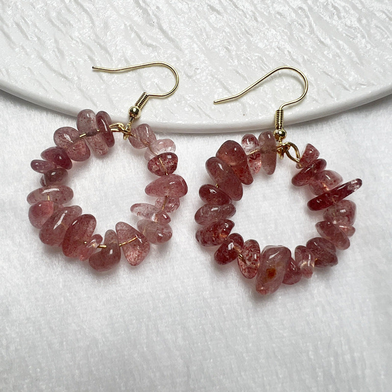 Romantic Strawberry Quartz Earrings
