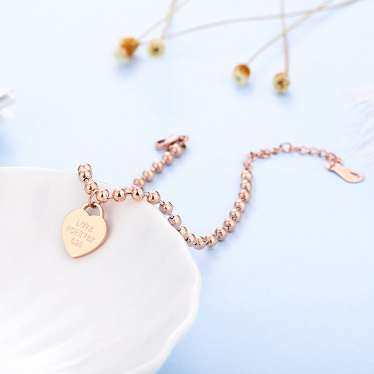 Rose Gold Heart Bracelet