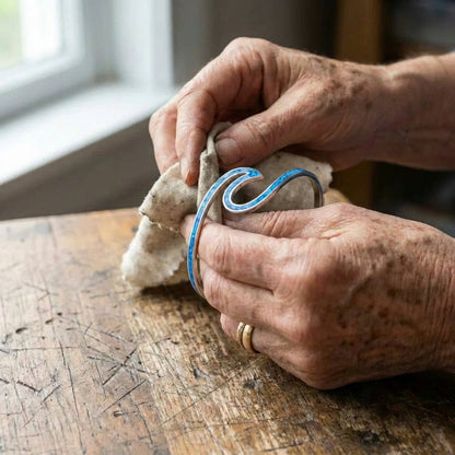 A Sea Wave Opal Bracelet In Silver Sustainable Ocean Inspired Jewelry