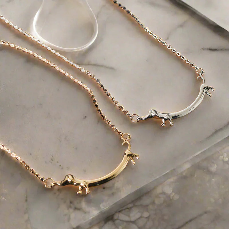 Gold-Tone Dachshund Necklace