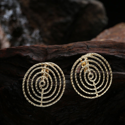 Spiral Gold Earrings