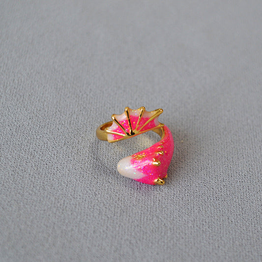 Statement Pink Enamel Ring