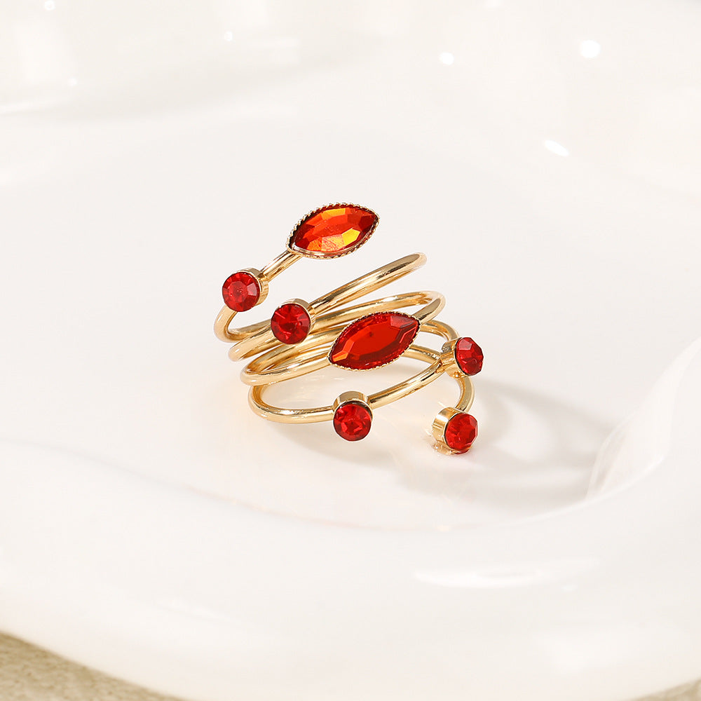 Statement Red Crystal Ring