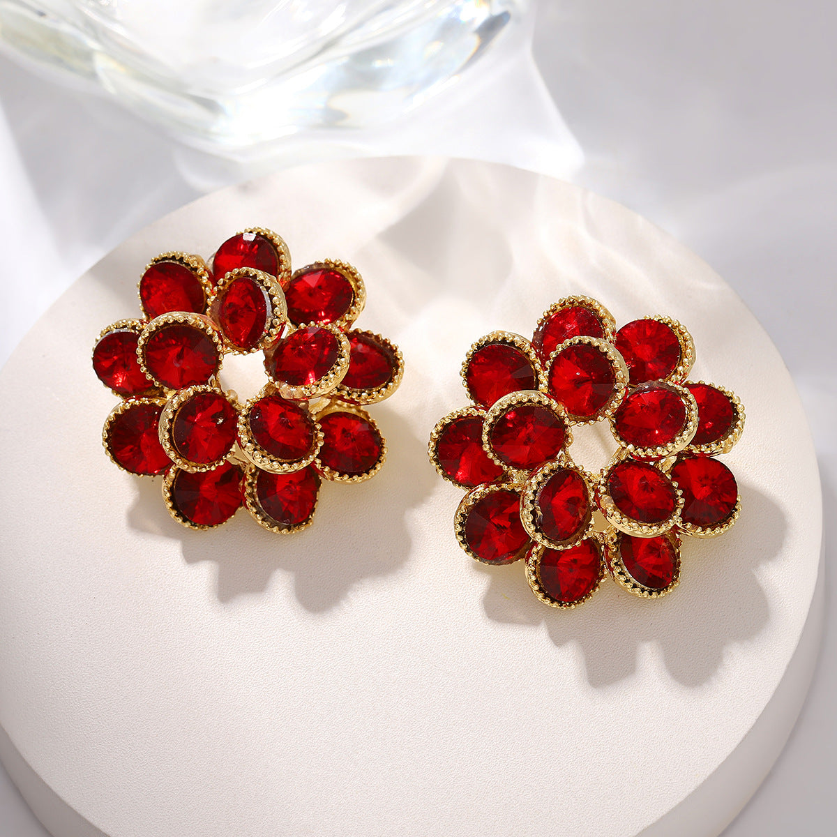 Statement Ruby Earrings