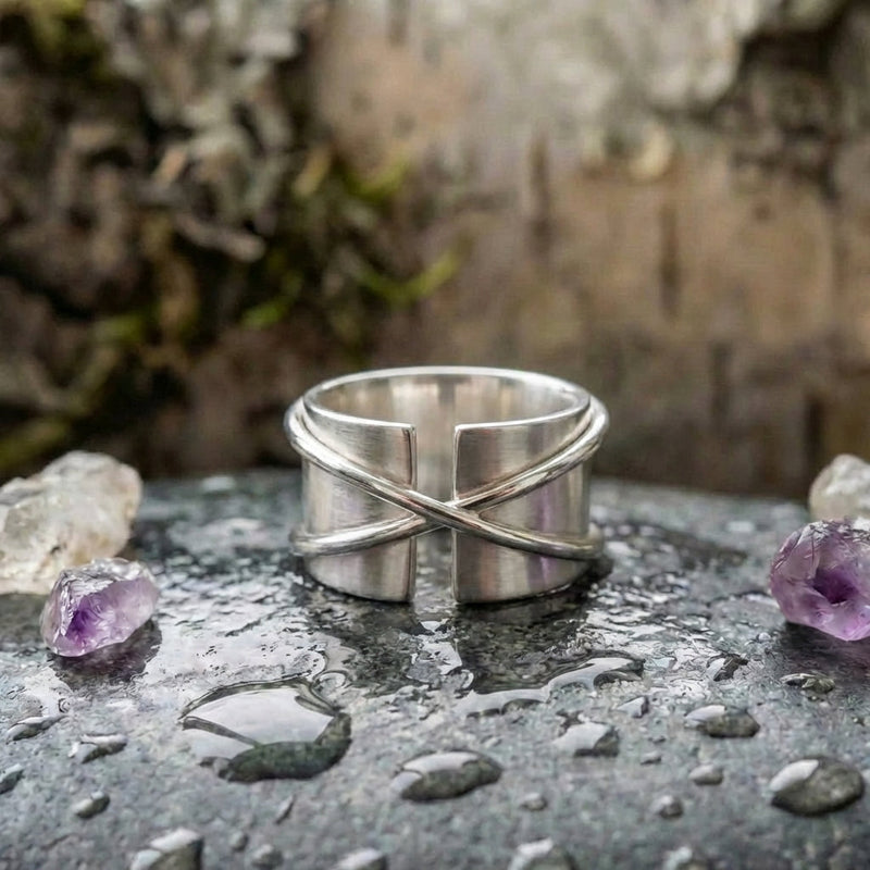 Statement Silver Cross Ring