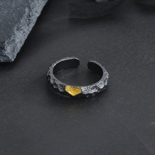Textured Gold Accent Ring