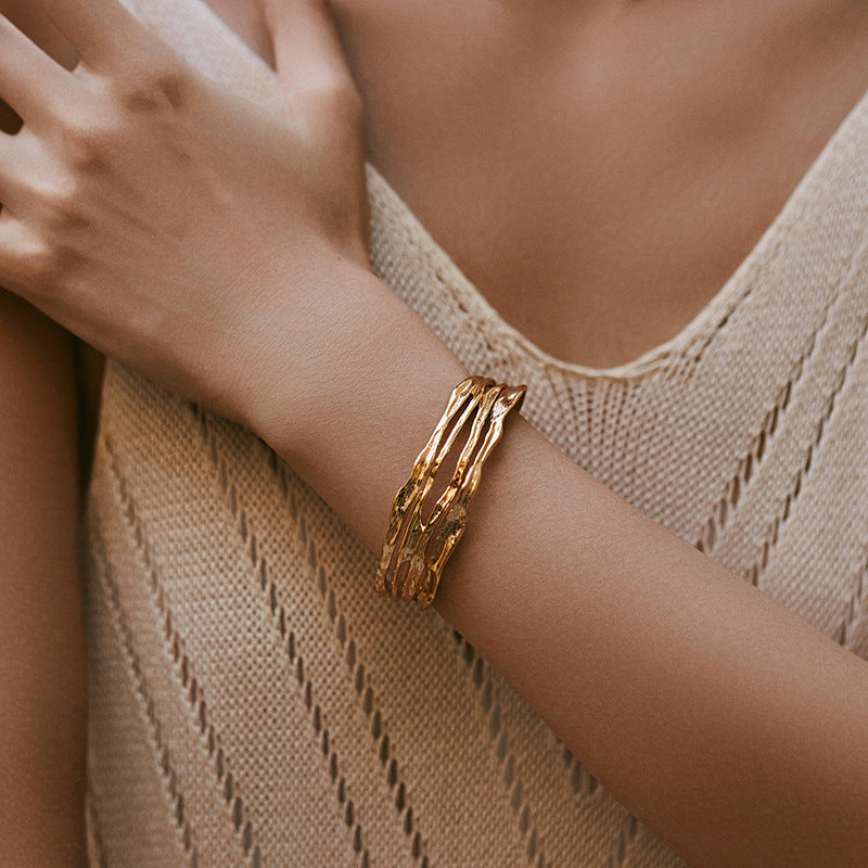 Textured Gold Bracelet