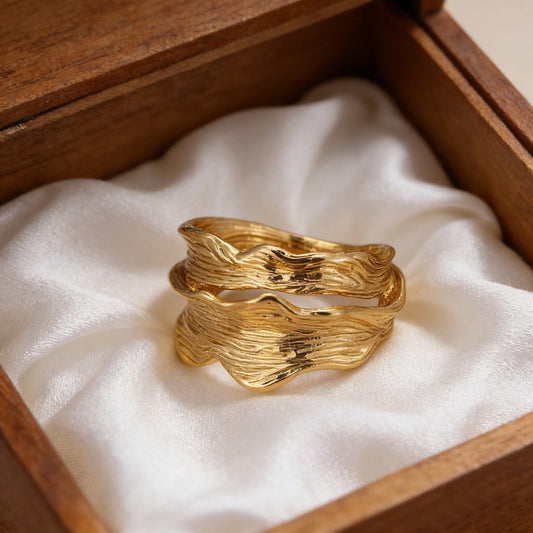 Textured Gold Ring