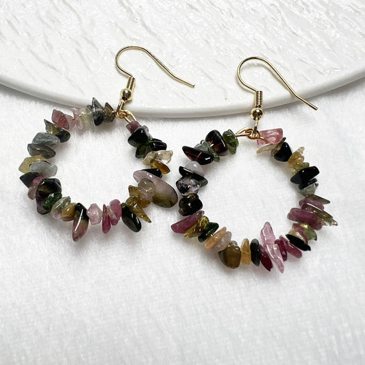 Tourmaline Chip Earrings