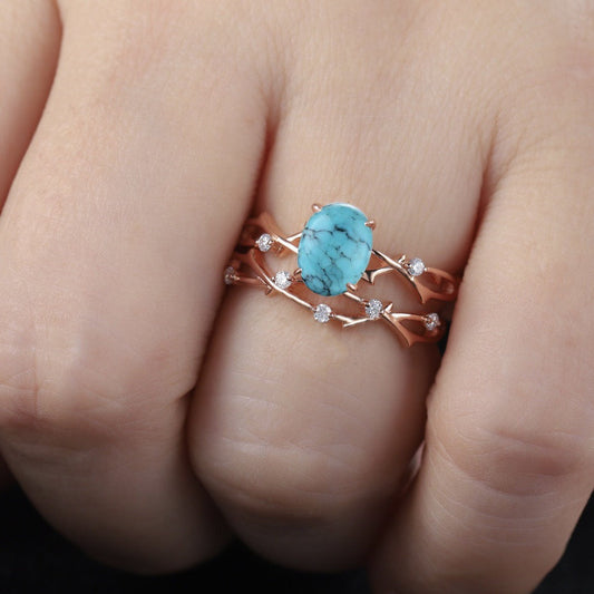Turquoise Diamond Ring