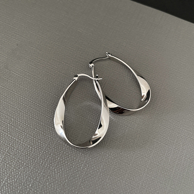 Twisted Silver Earrings