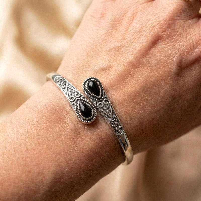 Adjustable Cuff Natural Stone Bracelet