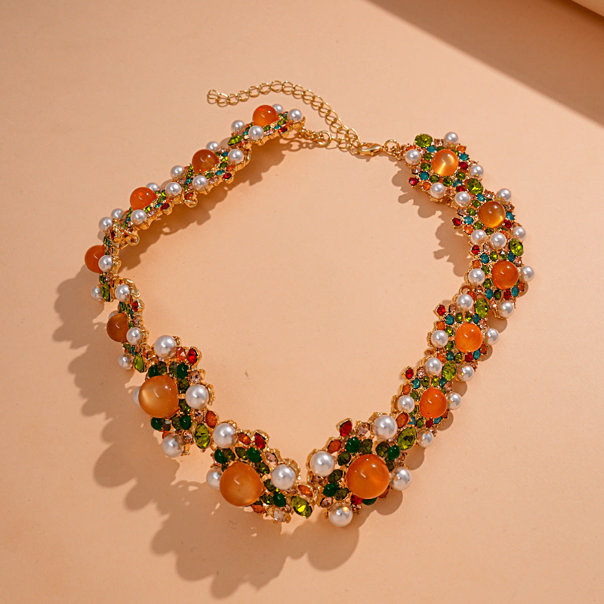 Vintage Amber Pearl Bracelet