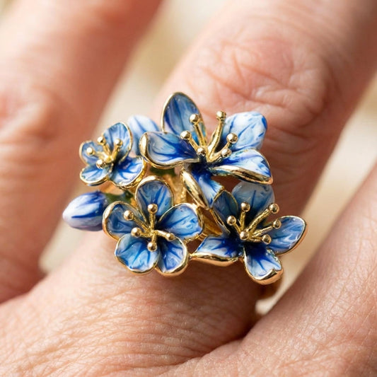 Blue Flower Ring