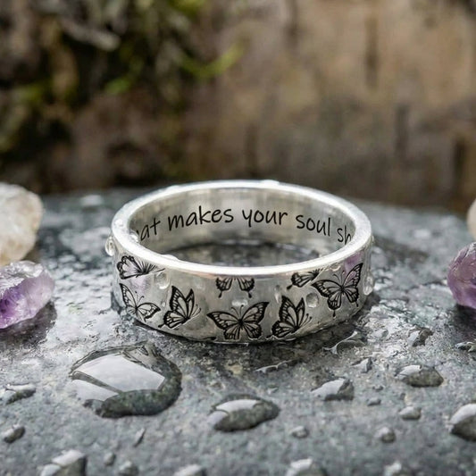 Vintage Butterfly Soul Ring
