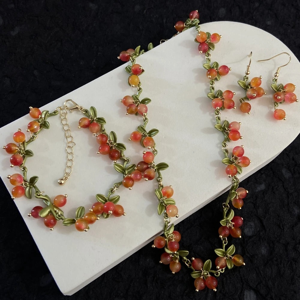 Vintage Carnelian Beaded Bracelet