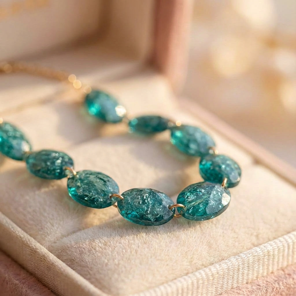 Vintage Ellipse Charm Necklace