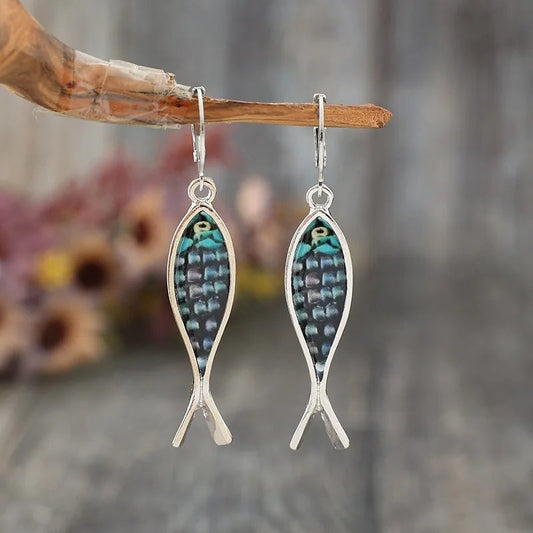 Vintage Fish Dangle Earrings