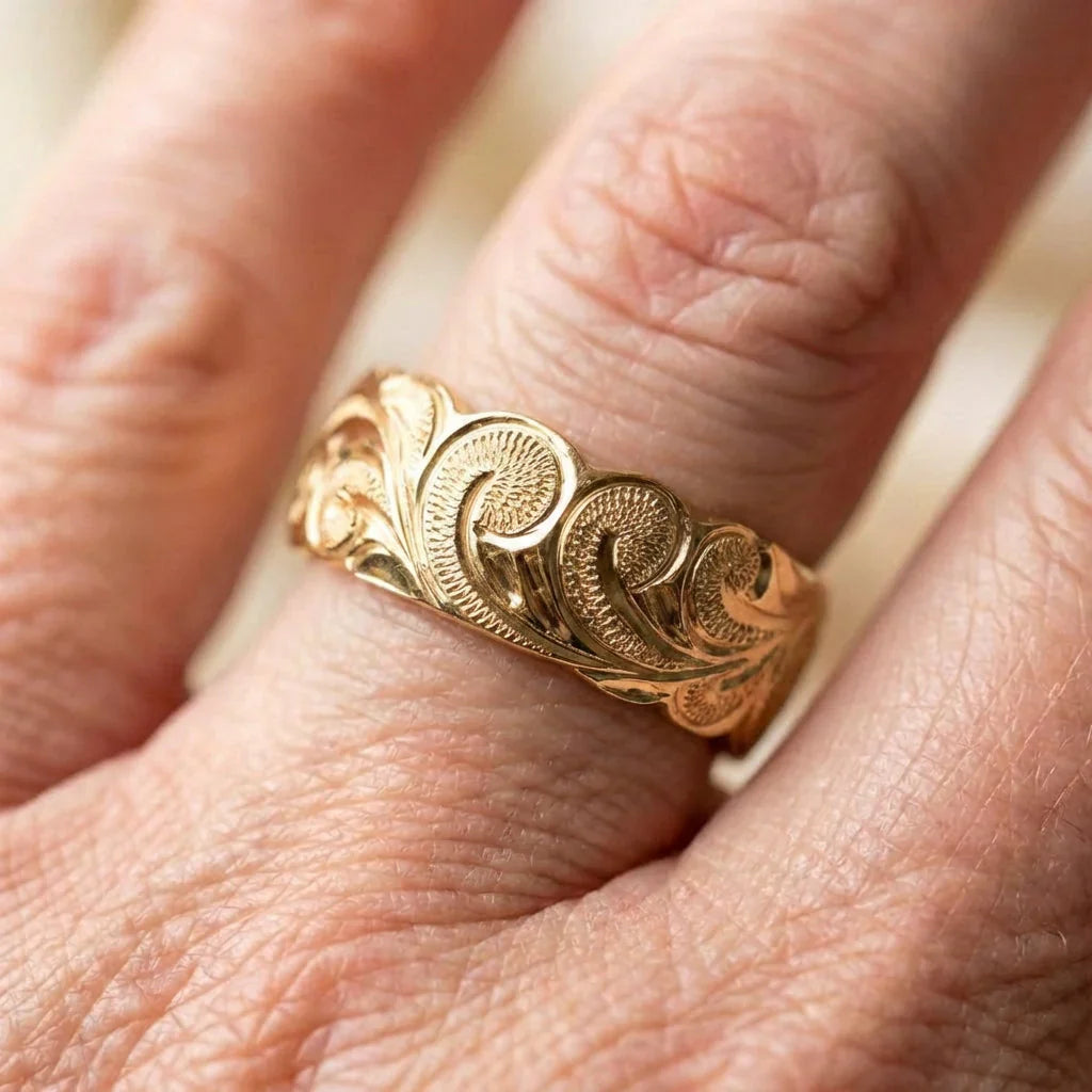 Vintage Floral Gold Ring