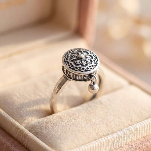 Vintage Flower Silver Ring