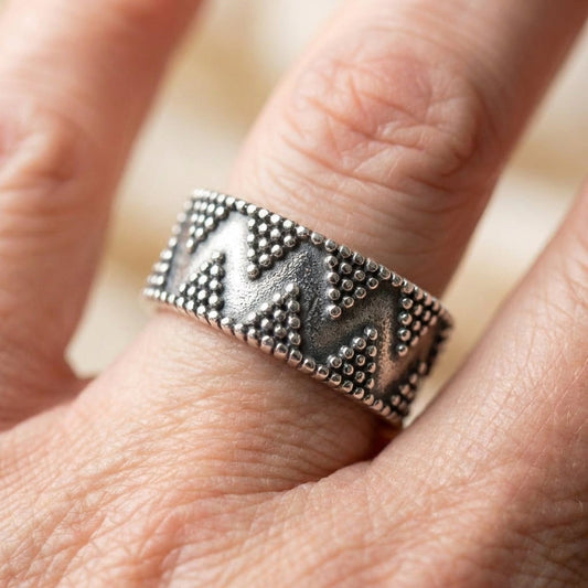 Geometric Silver Ring
