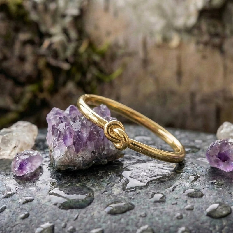 Vintage Gold Knotted Bangle Bracelets