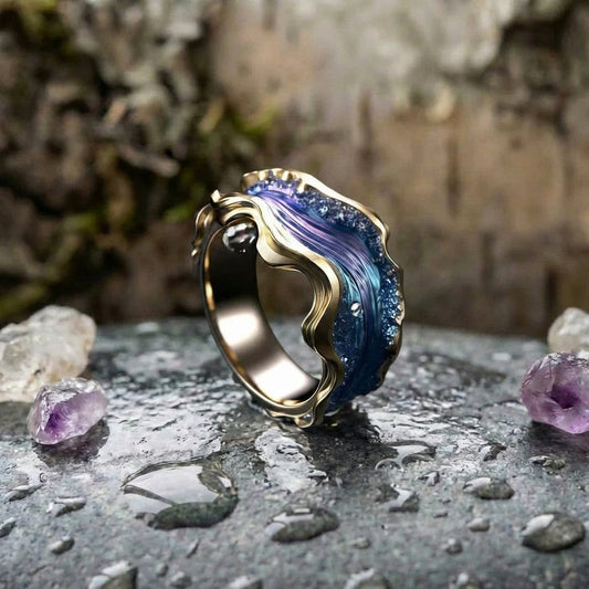 Vintage Golden Ocean Ring