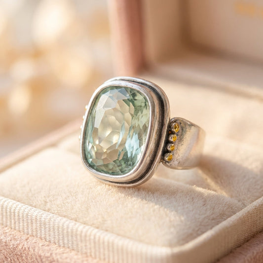 Vintage Green Cubic Zirconia Ring