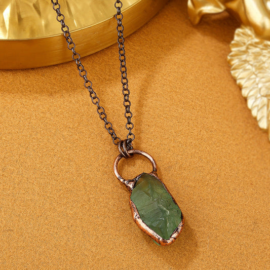 Vintage Green Stone Necklace