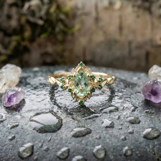 Vintage Green Zircon Ring