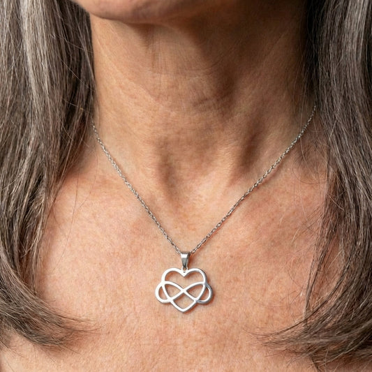 Infinite Heart Silver Necklace