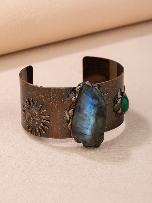 Vintage Labradorite Cuff Bracelet