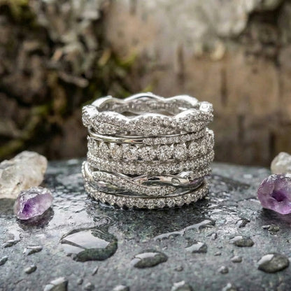 A Vintage Layered Zirconia Ring
