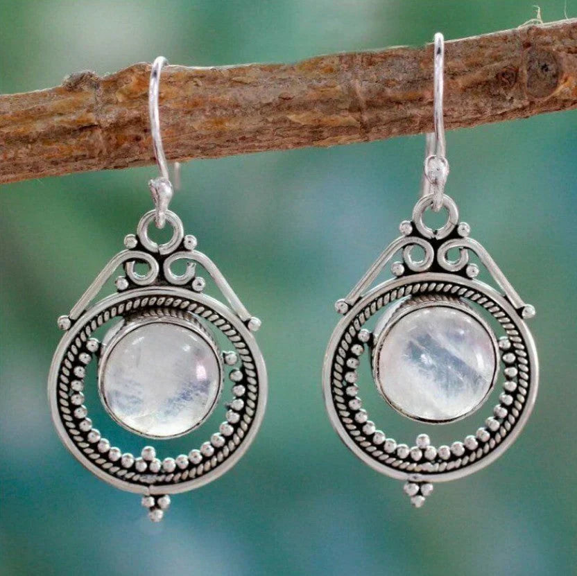 Vintage Moonstone Drop Earrings