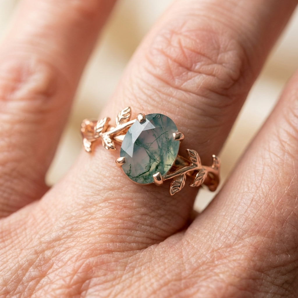 Moss Agate Ring