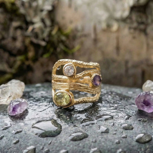 Vintage Multistone Statement Ring