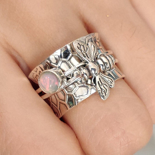 Vintage Opal Butterfly Ring