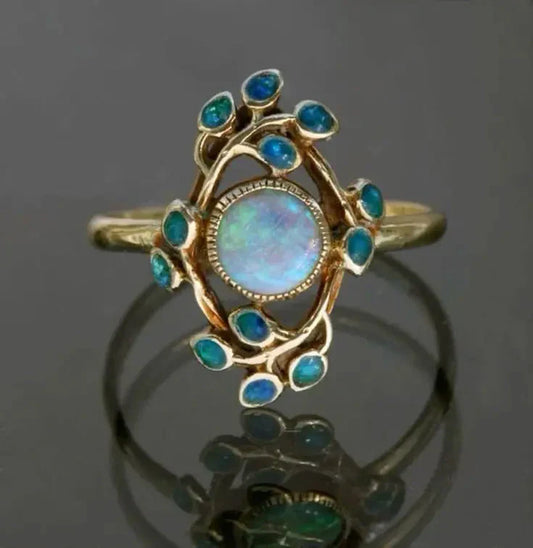 Vintage Opal Turquoise Ring